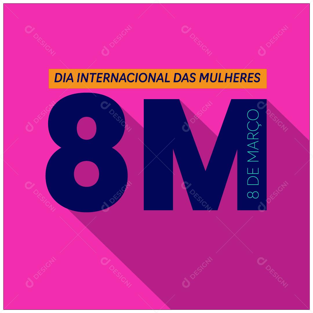 Dia Internacional da Mulher 8 de Março Vetor EPS