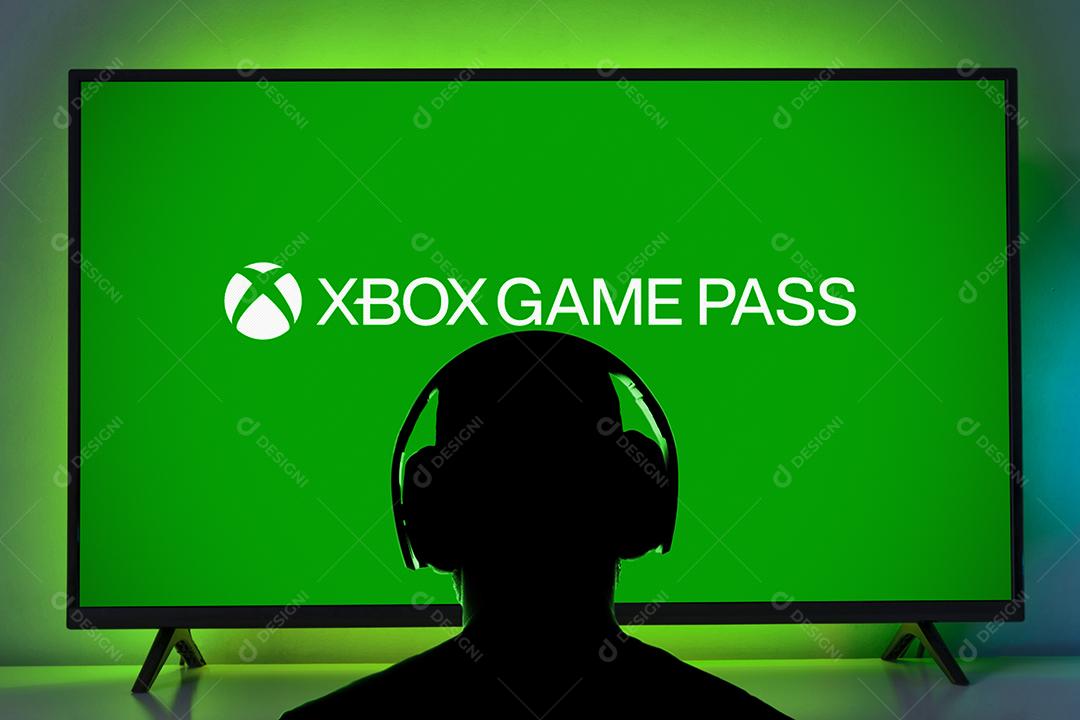 Xbox Game Pass na tela da Tv Imagem JPG