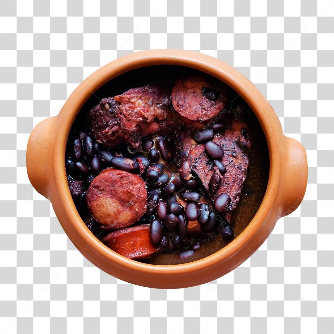 Pote Marrom Com Feijoada PNG Transparente