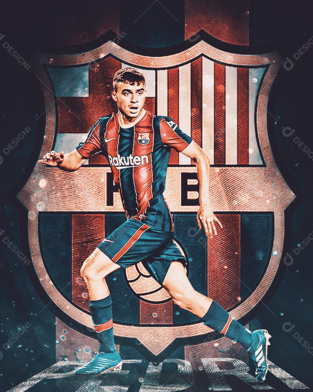 Social Media Futebol Jogador Pedri PSD Editável