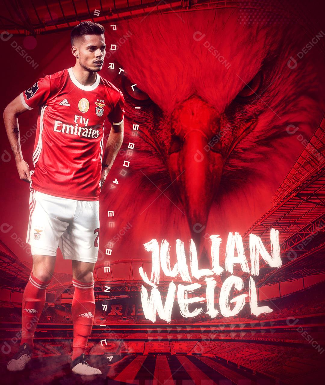 Social Media Futebol Jogador Julian Weigl PSD Editável