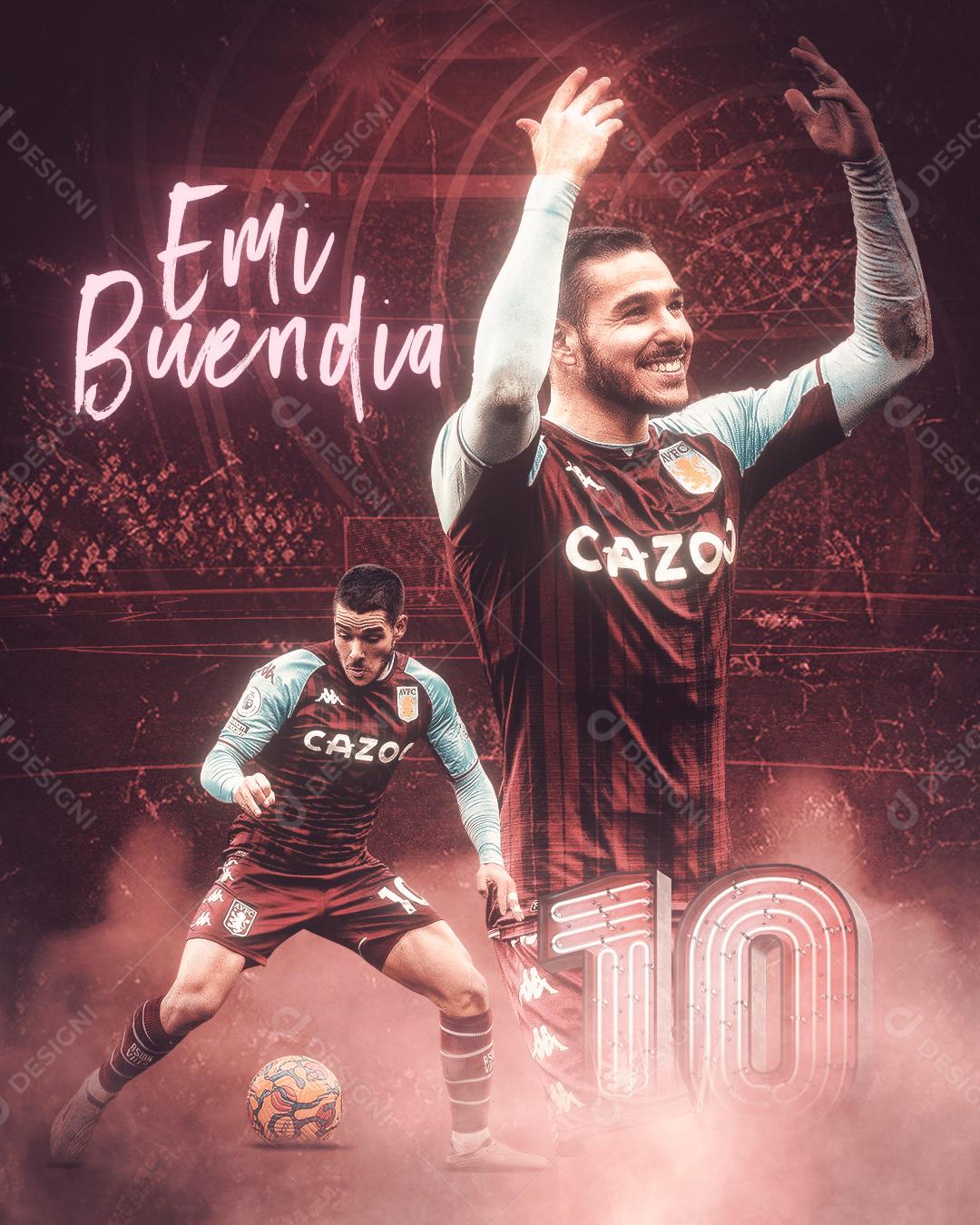 Social Media Futebol Jogador Emi Bwendia PSD Editável