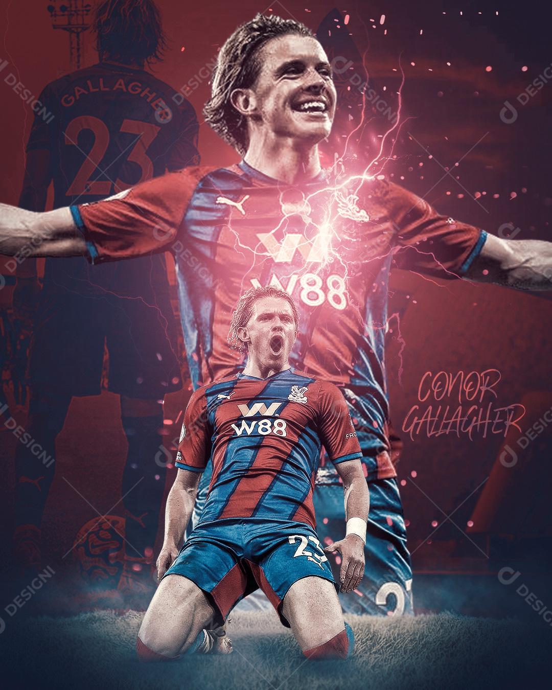 Social Media Futebol Jogador Conor Gallagher PSD Editável