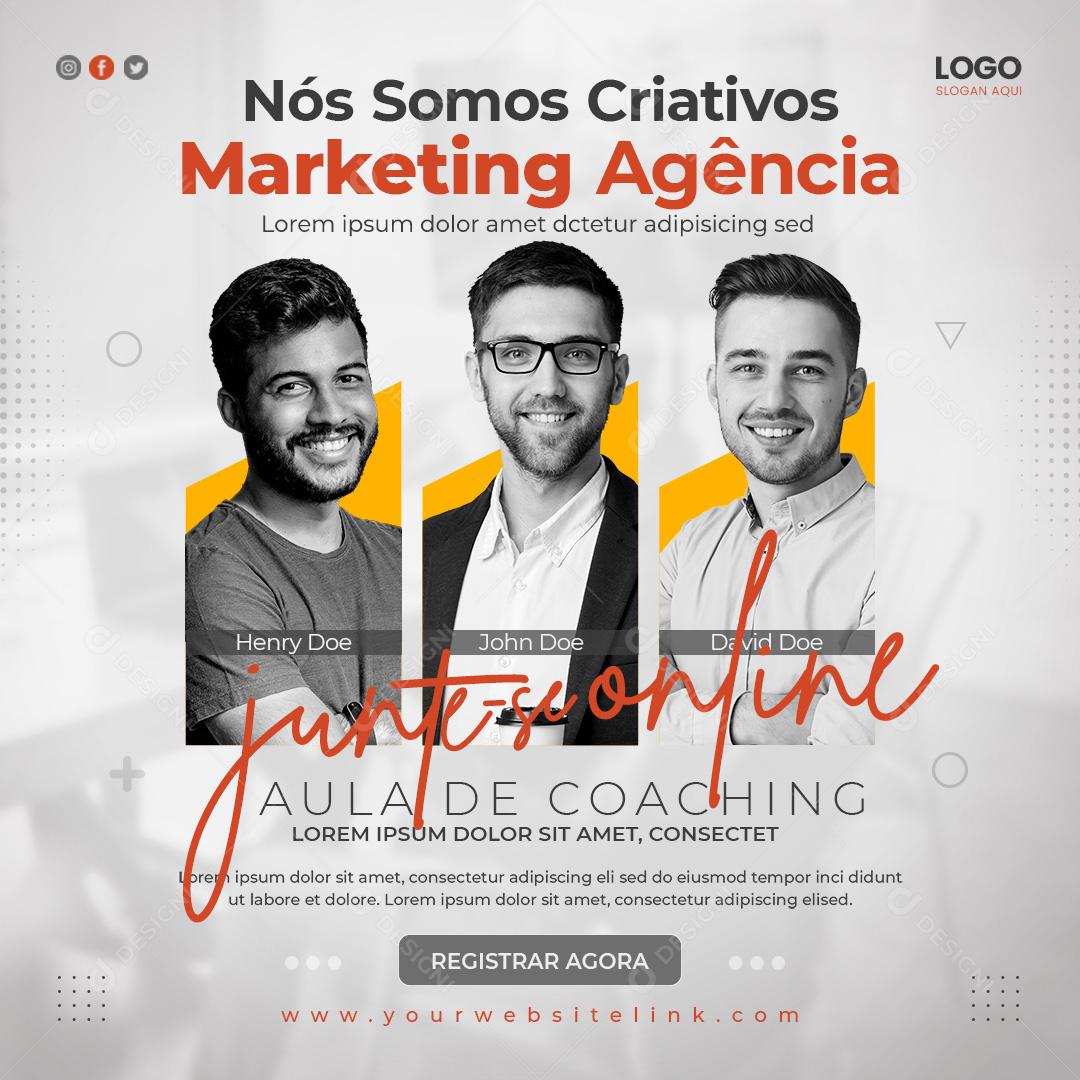Nós Somos Criativos Marketing Agência Social Media PSD Editável