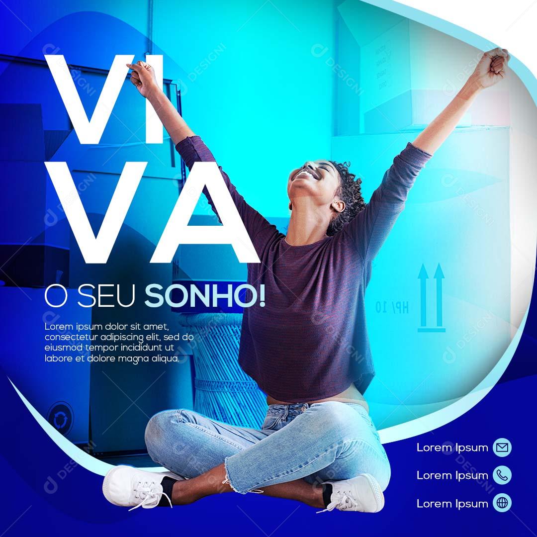 Social Media Imobiliária Viva O Seu Sonho PSD Editável