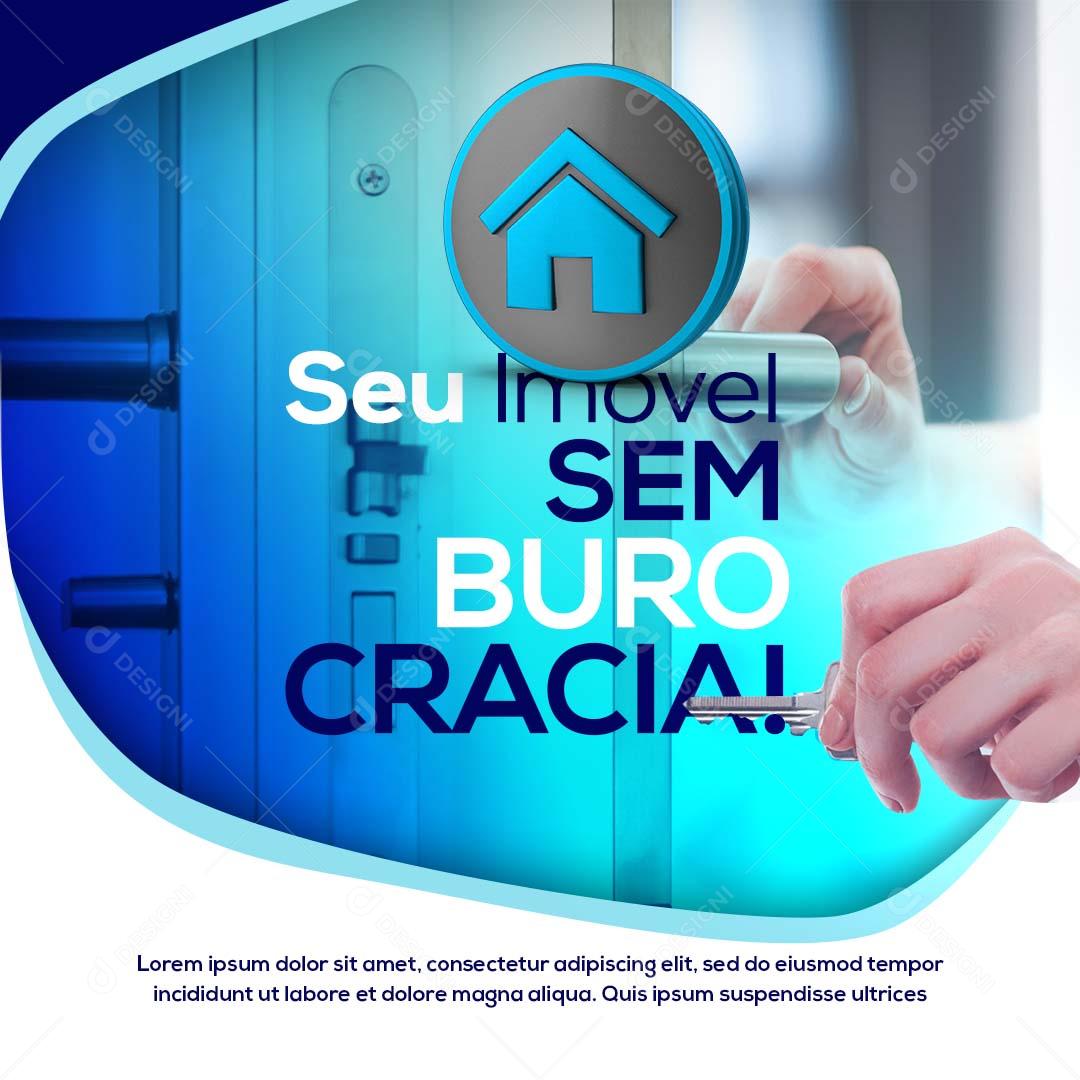 Imobiliária Seu Imóvel Sem Burocracia Social Media PSD Editável