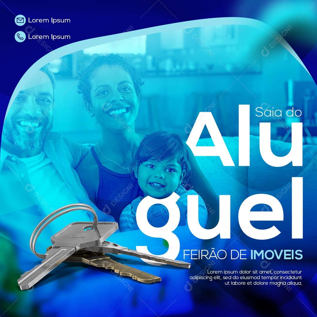 Social Media Imobiliária Saia Do Aluguel PSD Editável