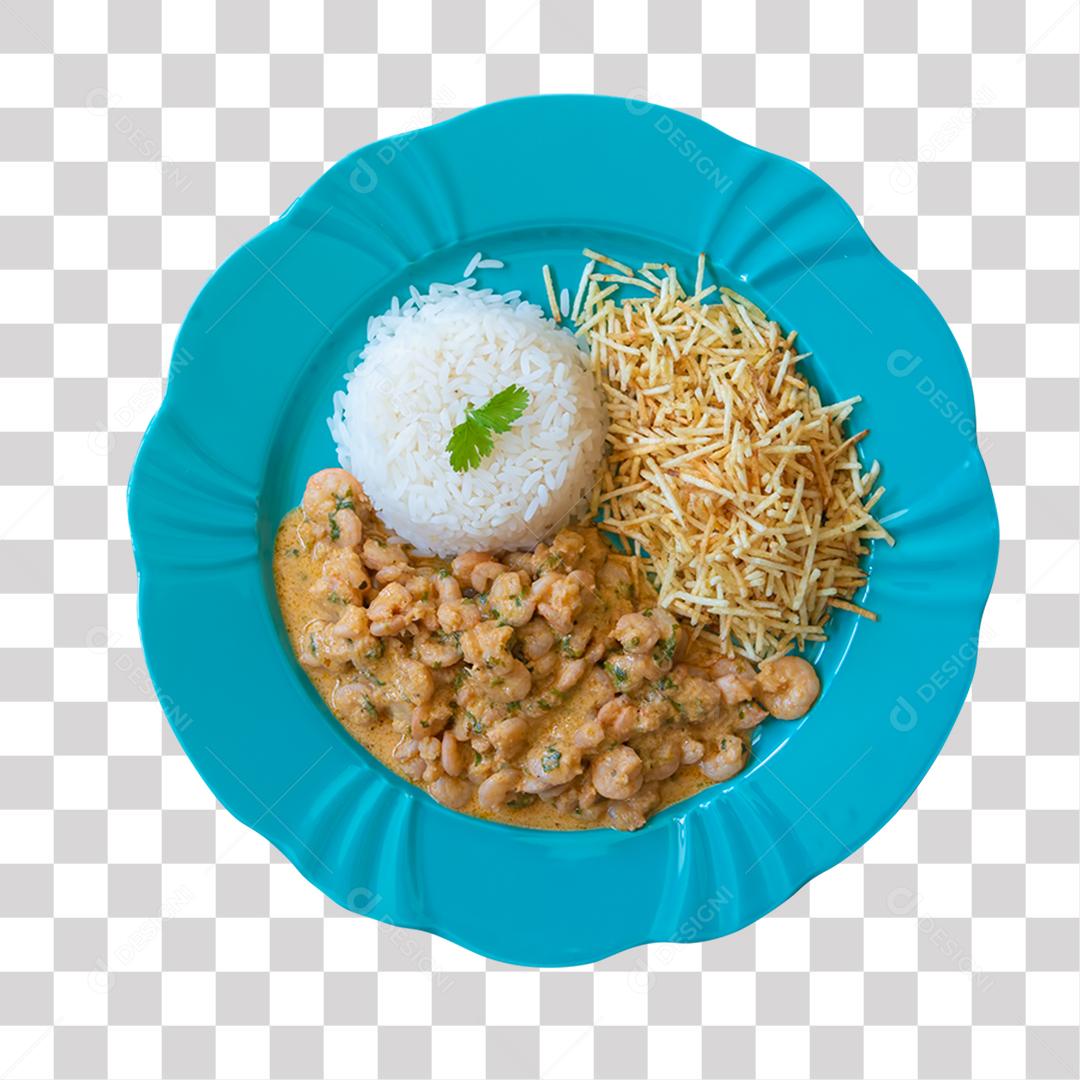 Prato Comida Camarão PNG Transparente Sem Fundo