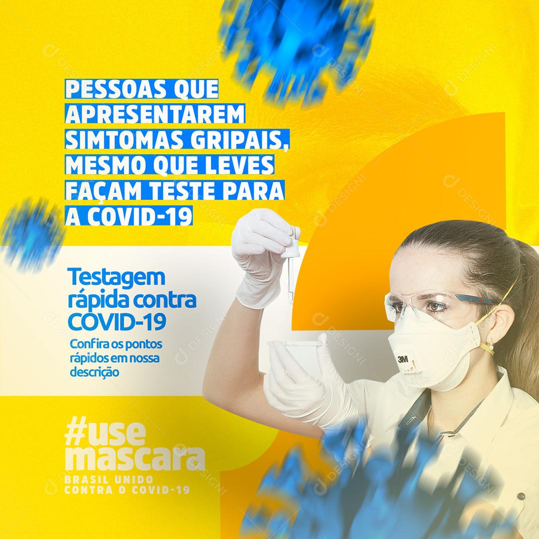 Social Media Pessoas Que Apresentarem Sintomas Covid Prefeituras PSD Editável