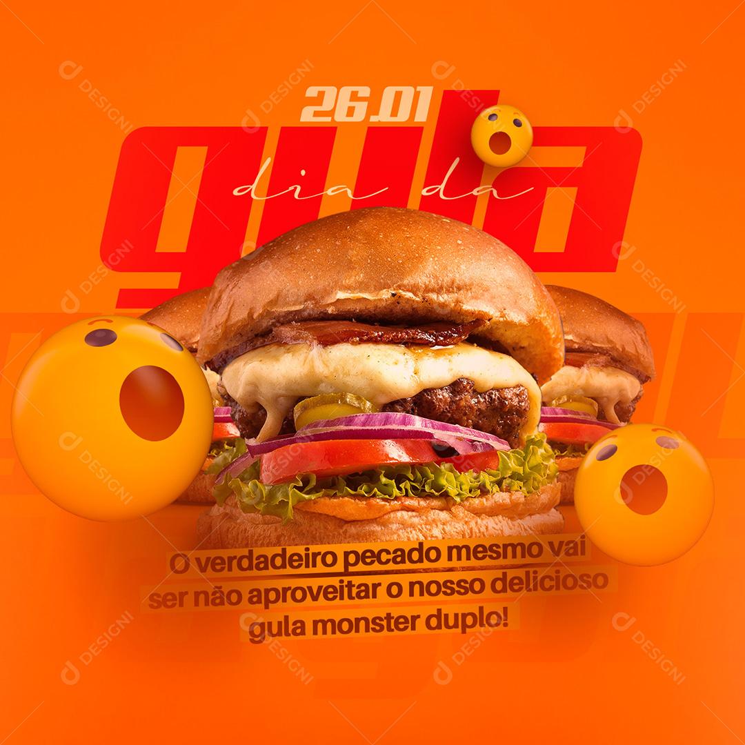 Social Media 26 De Janeiro  Dia Da Gula Pecado Mesmo Vai Ser Não Aproveitar PSD Editável