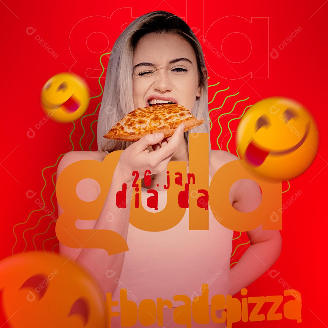 Social Media Dia Da Gula Bora De Pizza PSD Editável