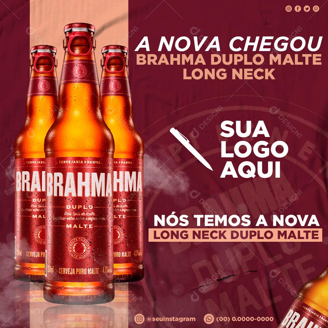 A Nova Chegou Brahma Duplo Malte Social Media PSD Editável