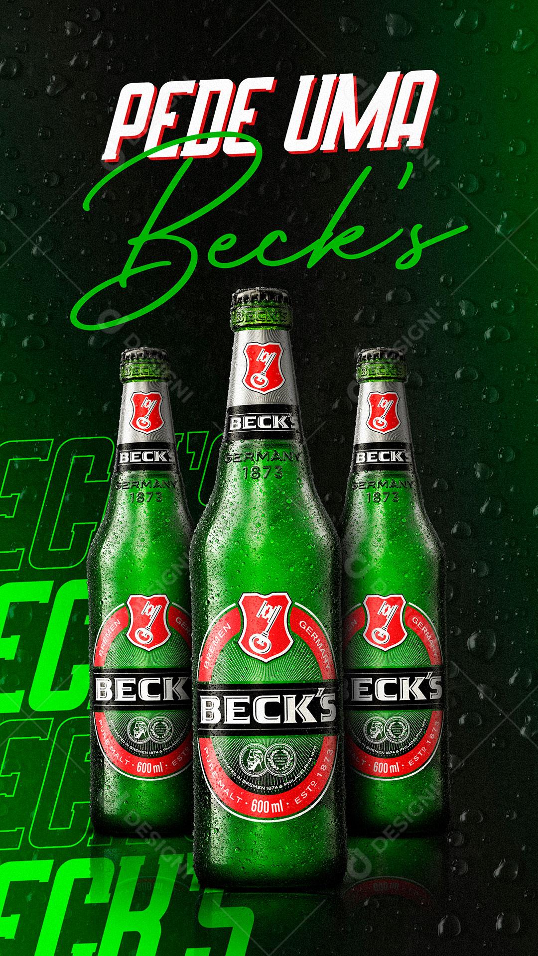 Social Media Cerveja Pede Uma Beck´s PSD Editável