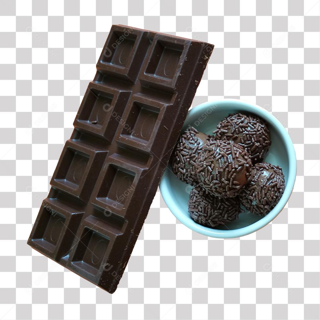 Barra de Chococalate Pote de Brigadeiro PNG Transparente Sem Fundo