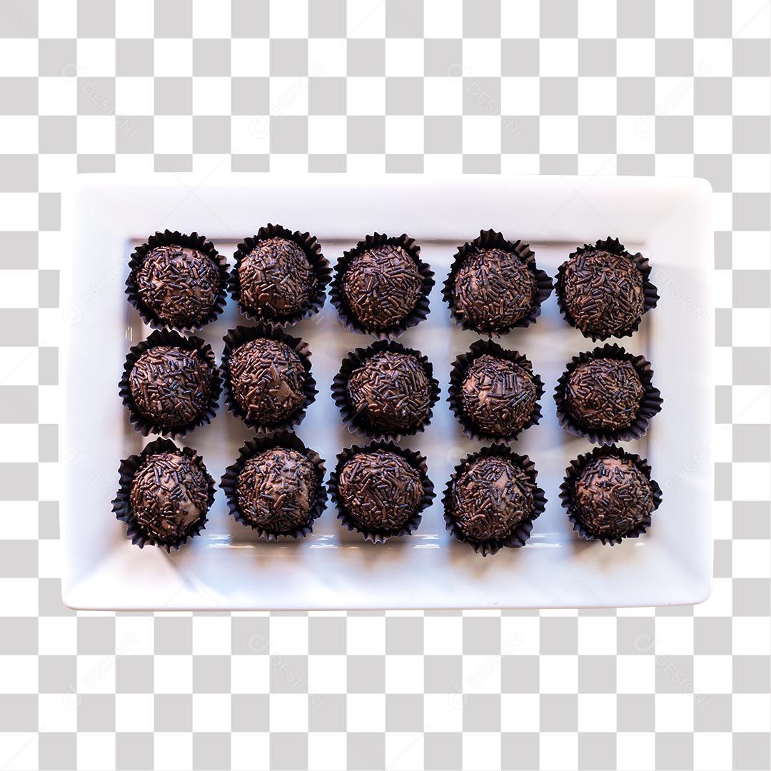 Brigadeiros Suporte Branco de Louca PNG Transparente Sem Fundo