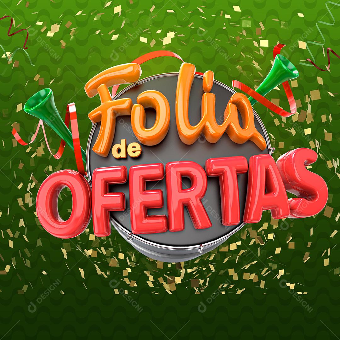 Selo 3D Folia De Ofertas Para Composição PSD Premium
