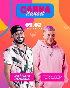 Social Media Carna Sunset Raí Saia Rodada Ferrugem Shows Flyers PSD Editável