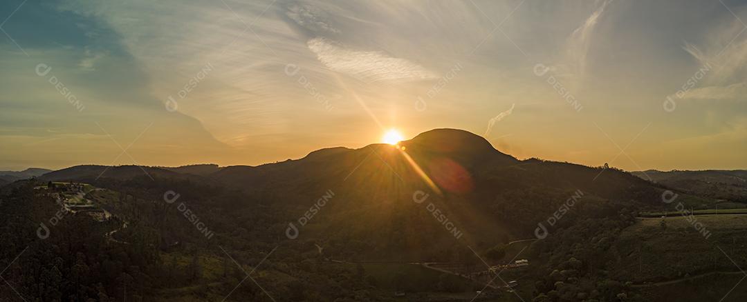 Paisagem por do sol montanhas Imagem JPG
