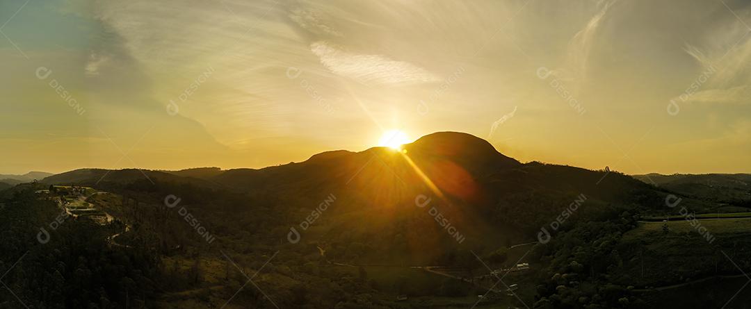Paisagem por do sol montanhas Imagem JPG