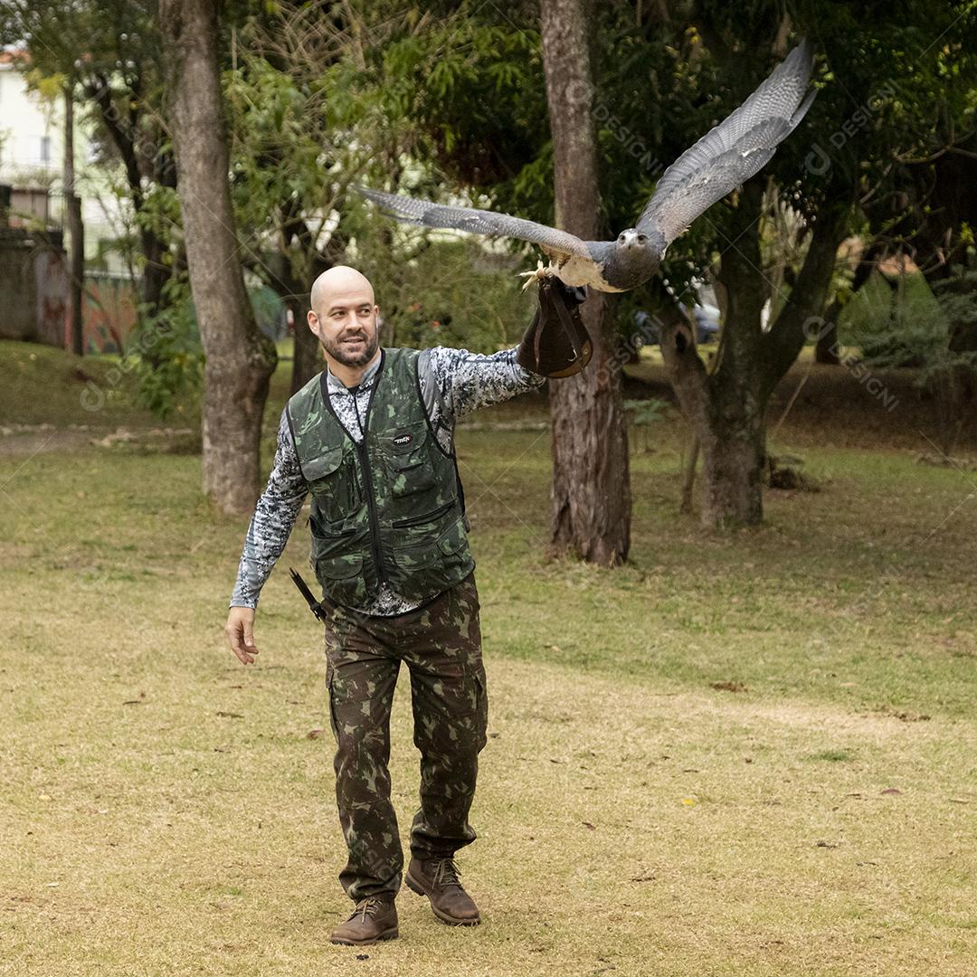 Geranoaetus melanoleucus passaro aves Imagem JPG