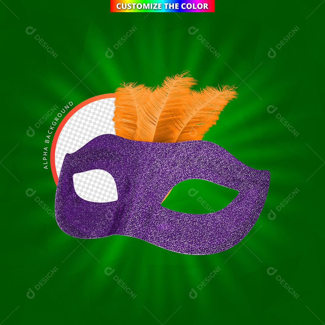 Máscara De Carnaval Elemento 3D Para Composição PSD Premium