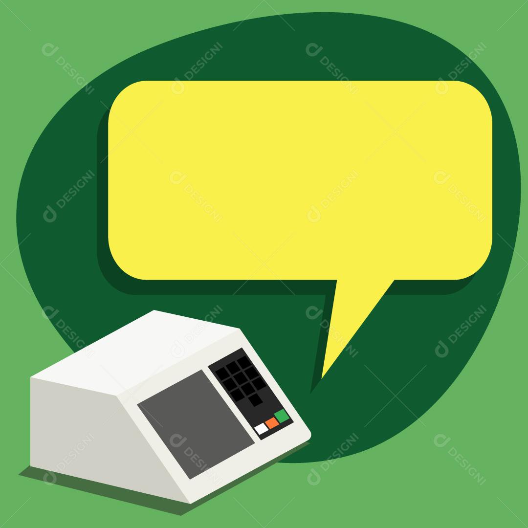 Vetor da Urna Eletrônica Sistema de Votação Seguro EPS