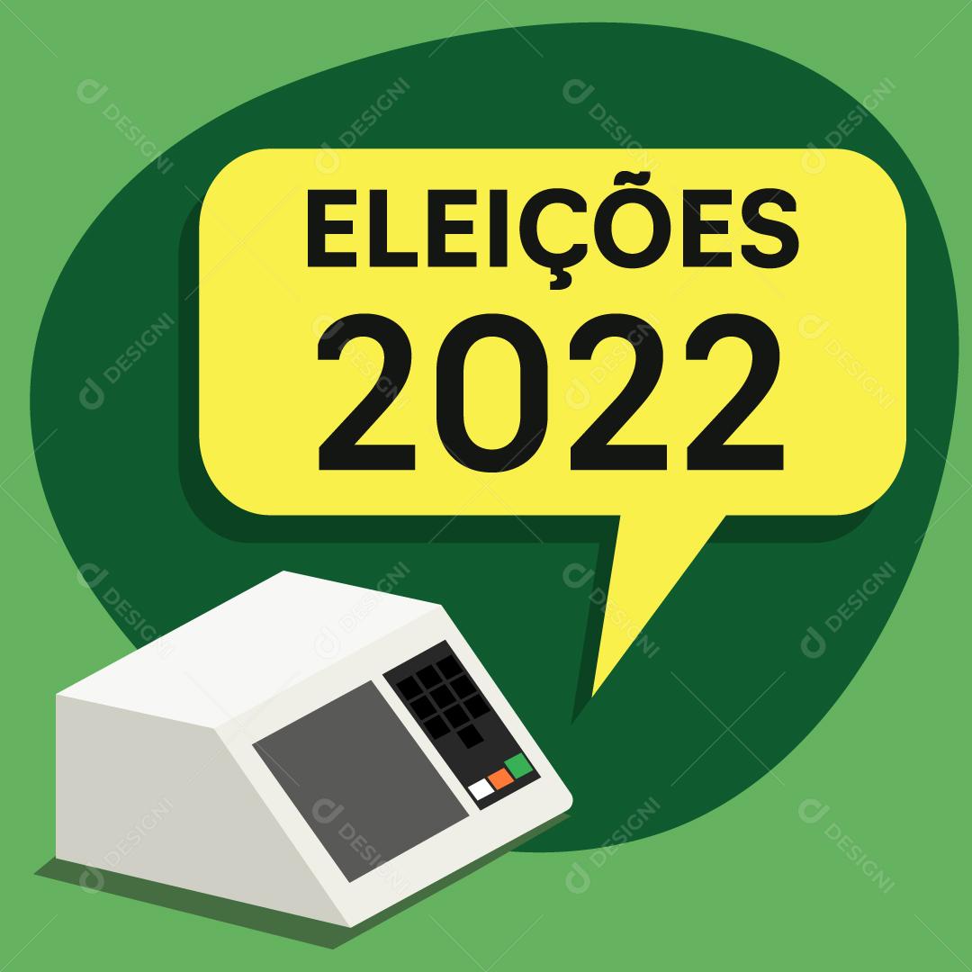 Eleições 2022 Urna Eletrônica Vetor EPS