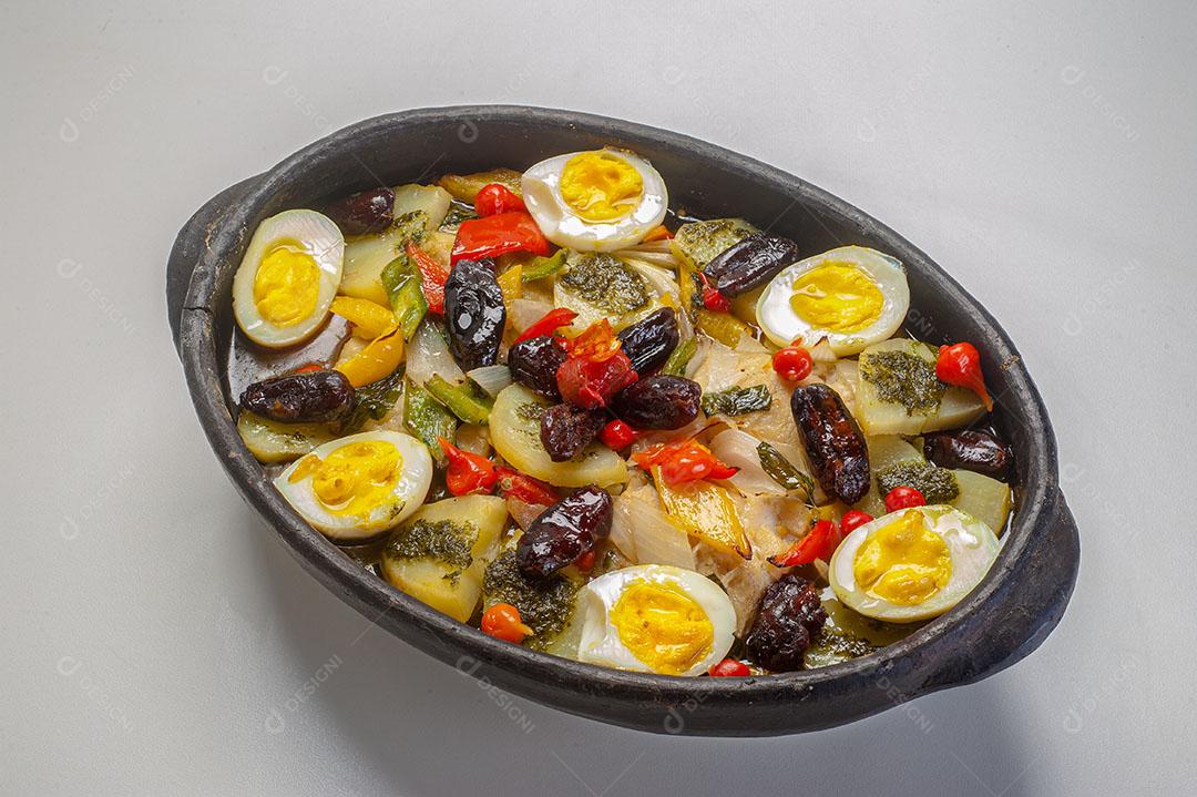 Bacalhau à Gomes de Sá Um dos Pratos Mais Famosos da Cozinha Portuguesa Imagem JPG