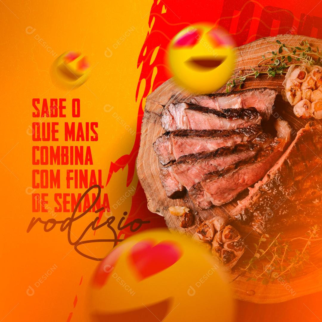 Sabe O Que Mais Combina No Final De Semana? Social Media PSD Editável