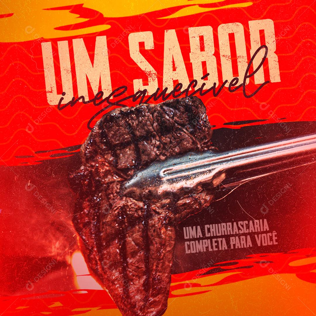 Um Sabor Inesquecivel Social Media PSD Editável