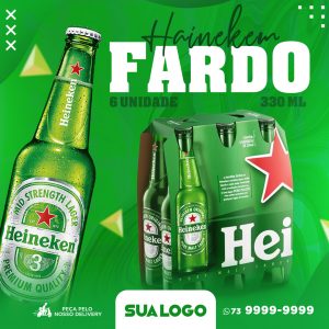 Cerveja Heineken Fardo Promoção Social Media PSD Editável