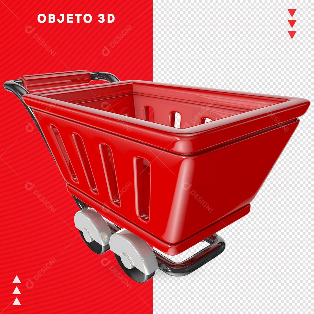 Elemento 3D Carrinho De Compras Para Composição PNG Transparente