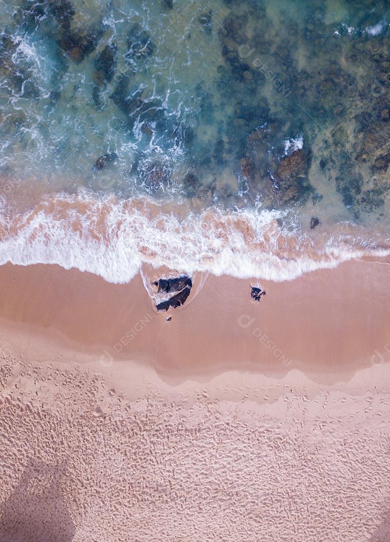 Vista Aérea de Drones da Praia da Barra Em Salvador Imagem JPG
