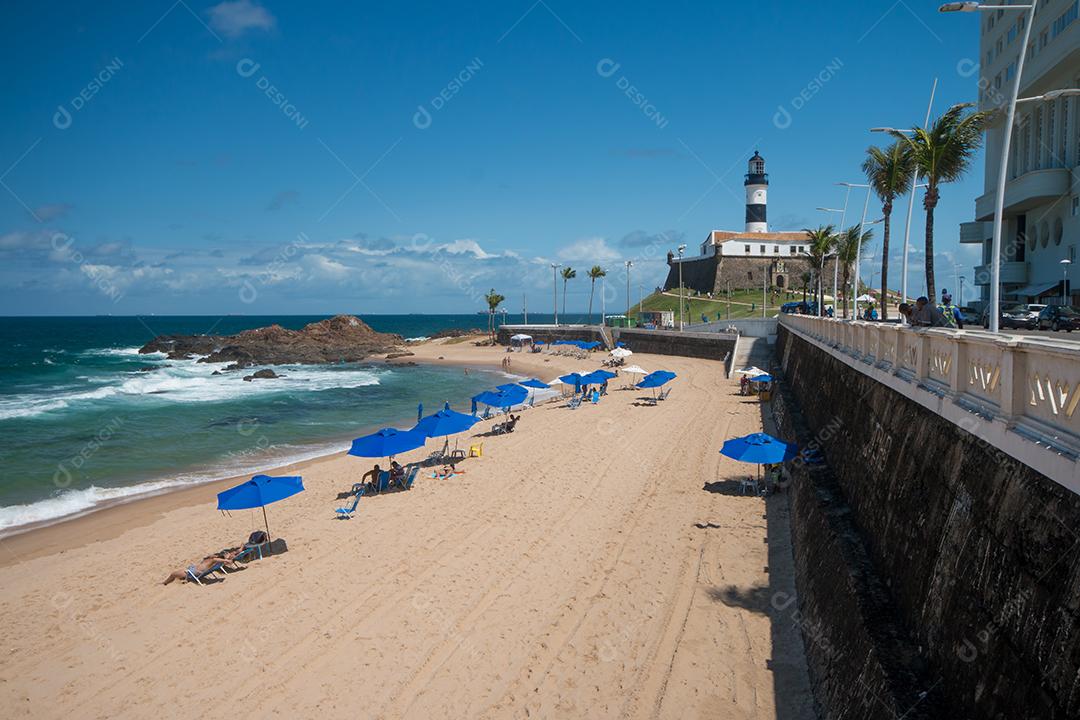 Farol da Barra Famoso Cartão Postal da Cidade de Salvador Bahia Brasil Imagem JPG