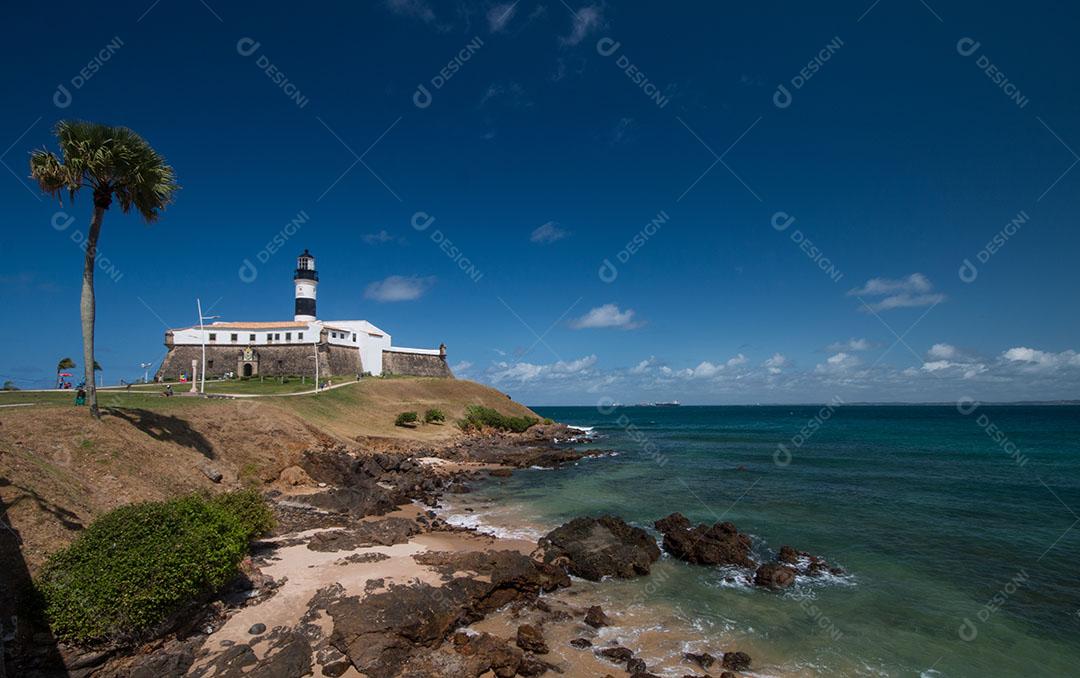 Foto Farol da Barra Famoso Cartão Postal da Cidade de Salvador Bahia Brasil