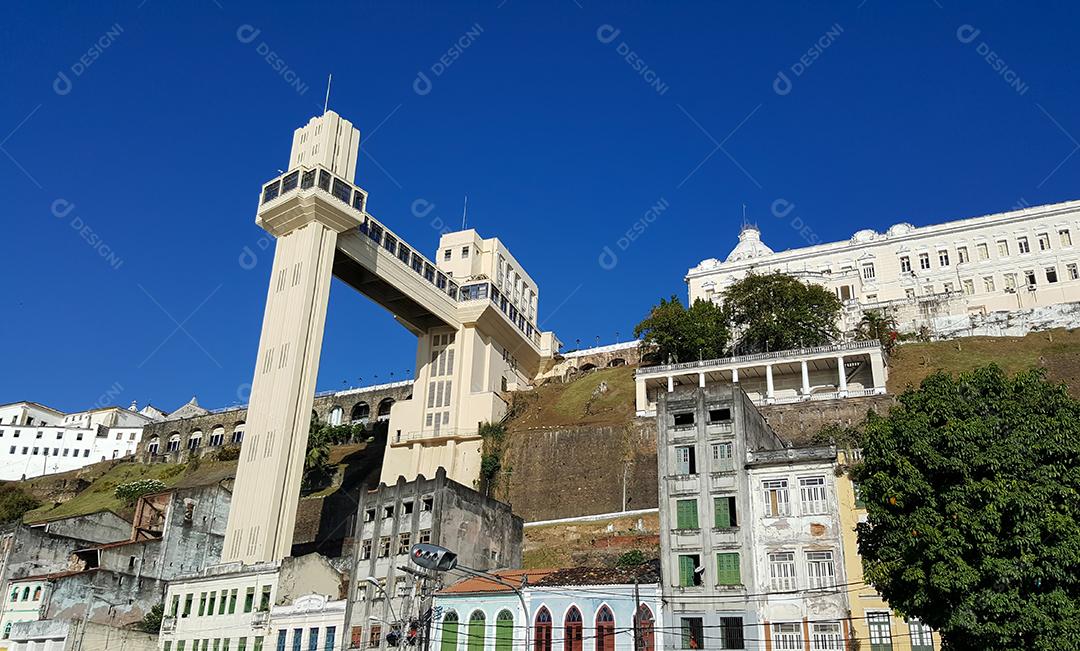 Foto Vista do Elevador Lacerda Postal de Salvador Bahia Brasil