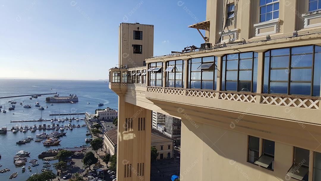 Foto Vista do Elevador Lacerda Postal de Salvador Bahia Brasil
