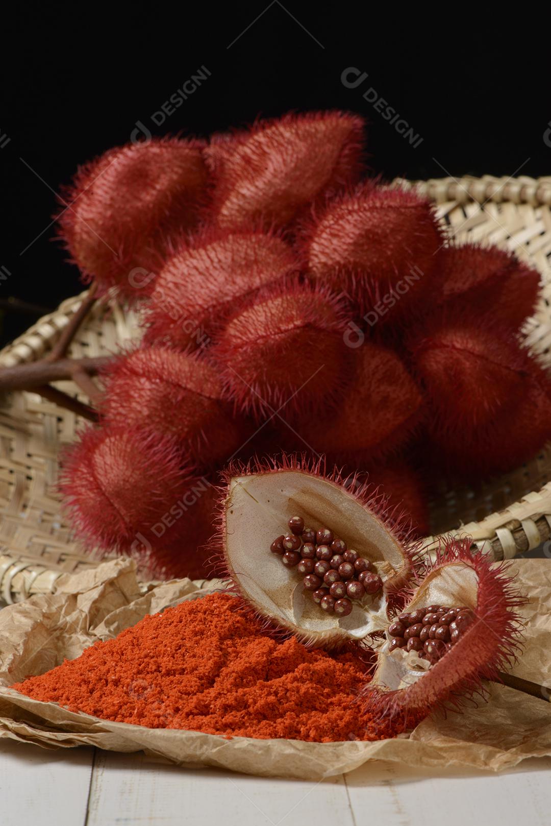 Urucum Suas Sementes São Usadas Como Corante Alimentar Natural Imagem JPG