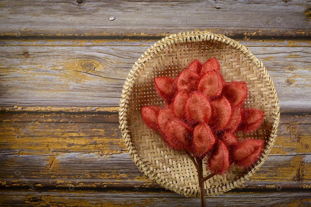 Urucum Suas Sementes São Usadas Como Corante Alimentar Natural Imagem JPG