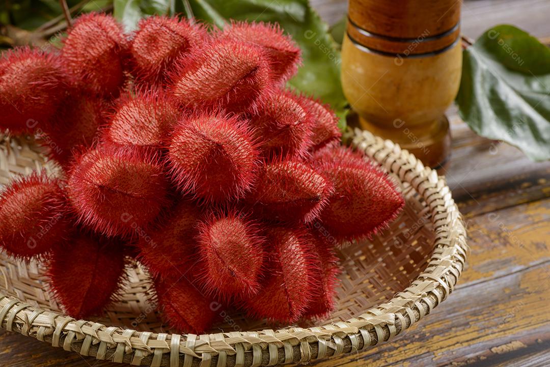 Urucum Suas Sementes São Utilizadas Como Corante Alimentar Natural Imagem JPG