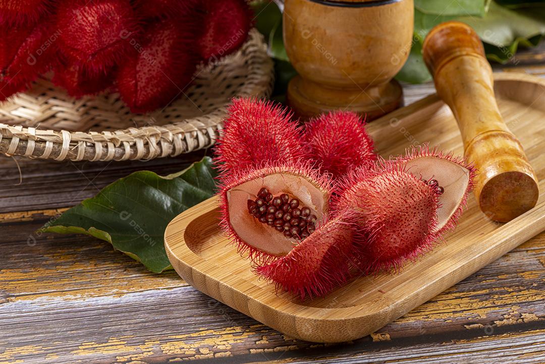 Annatto Its Seeds Are Used As A Natural Food Coloring Image JPG