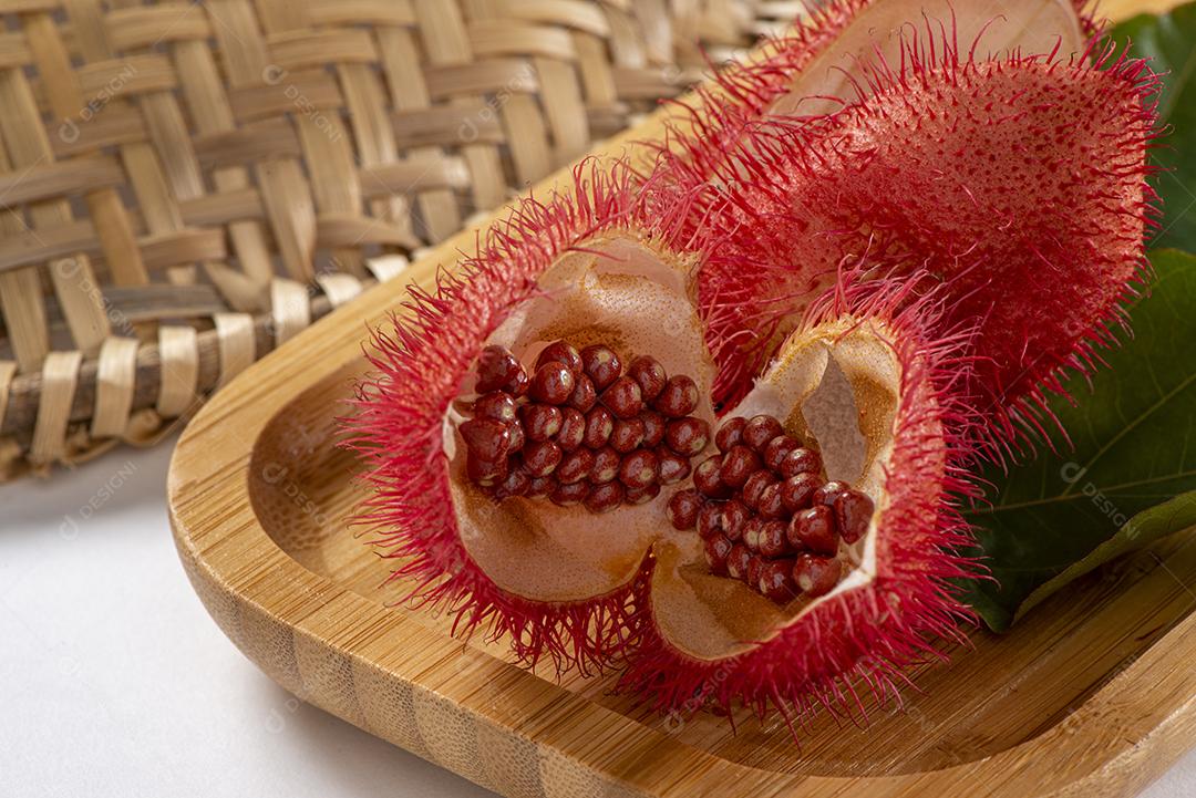 Urucum Suas Sementes São Utilizadas Como Corante Alimentar Natural Imagem JPG