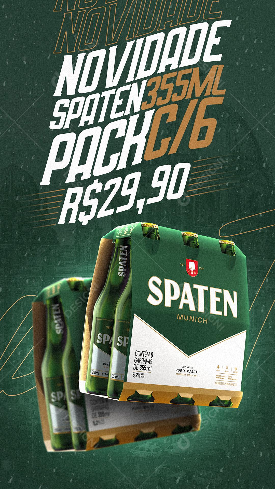 Cerveja Novidade Spaten 355 Ml Social Media PSD Editável