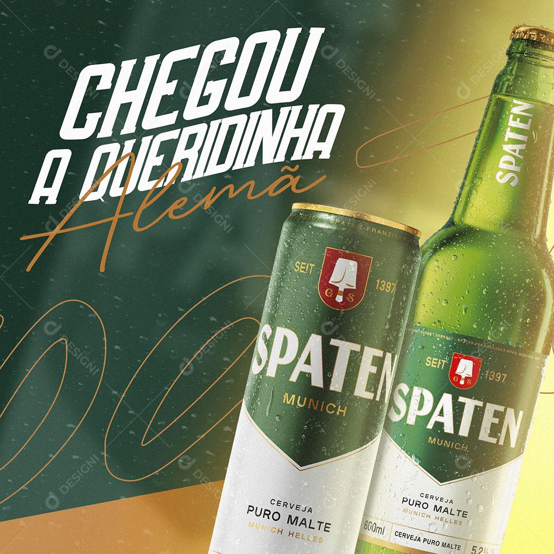 Social Media Chegou A Queridinha Alemâ Spaten Cerveja PSD Editável