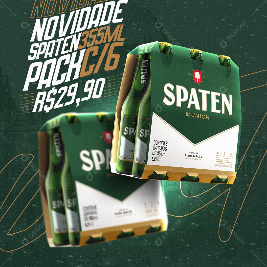 Social Media Novidade Spaten 355 Ml Cerveja PSD Editável