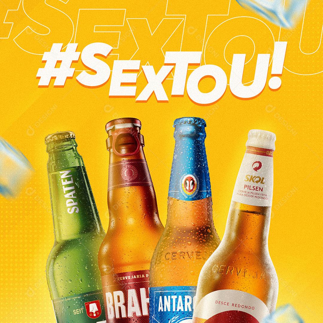 Social Media #Sextou Cervejas PSD Editável