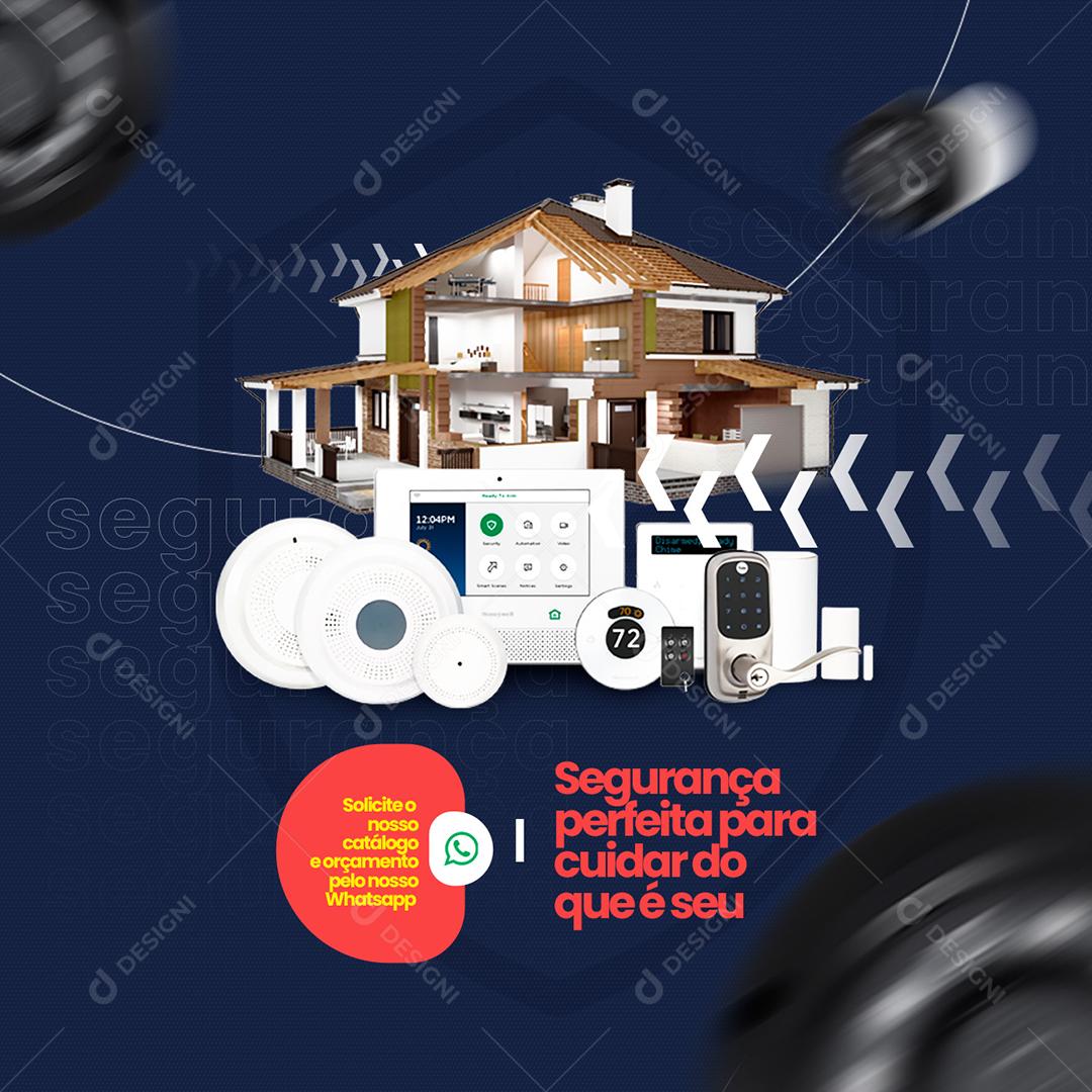 Social Media Segurança Eletrônica PSD Editável