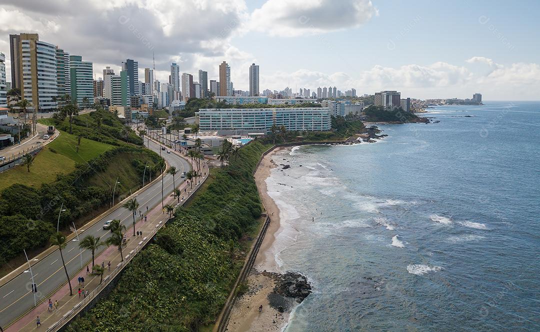 Vista Aérea da Costa de Salvador Bahia Brasil Imagem JPG