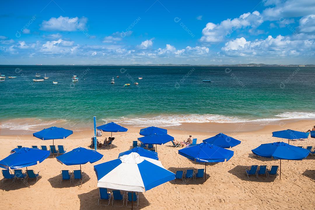 Foto Salvador Bahia Brasil Vista da Praia Tropical da Barra Verão