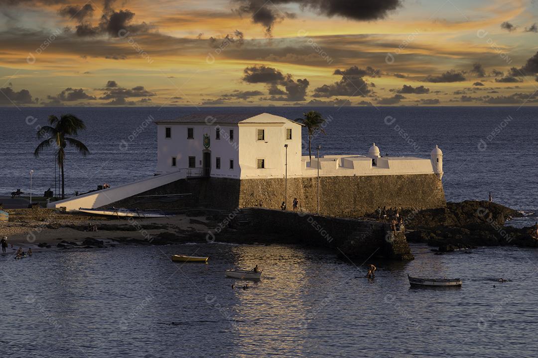Pôr do Sol no Forte Santa Maria Em Salvador Bahia Brasil Imagem JPG